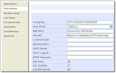 Site Configuration